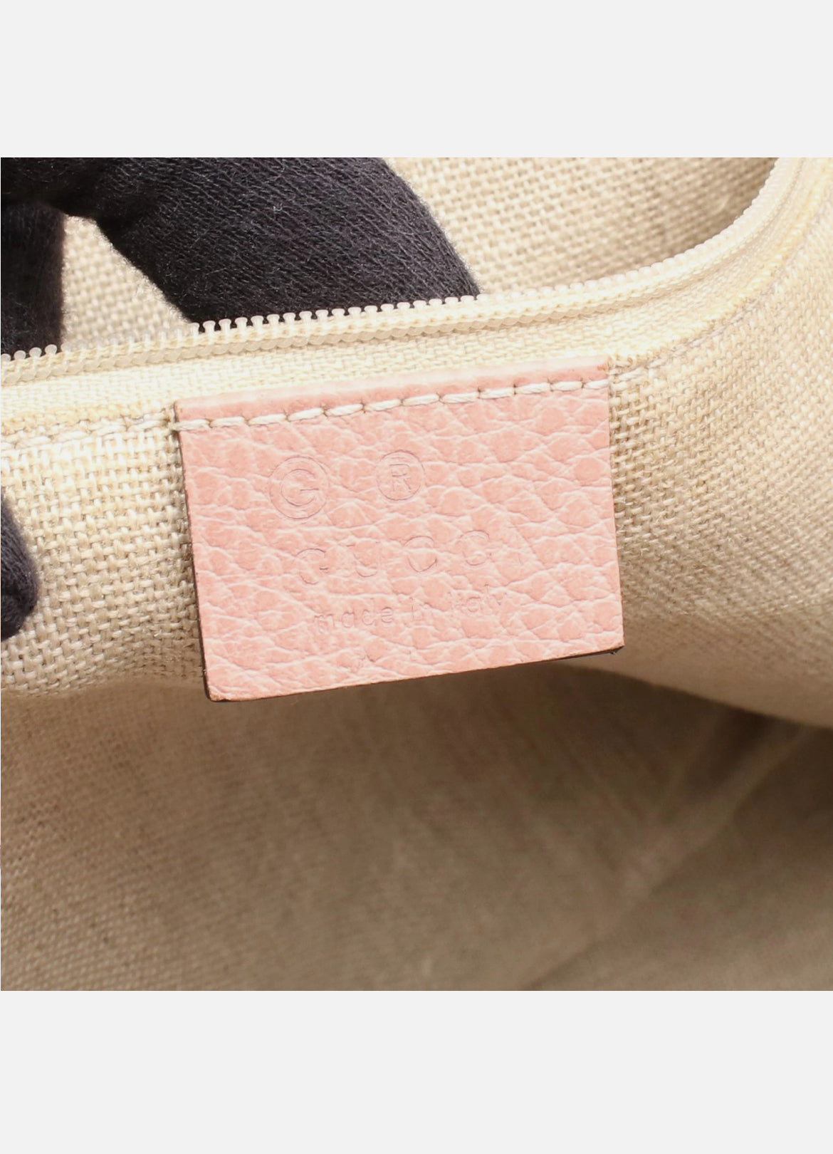 Gucci Canvas Leather Shoulder Tote Bag Beige Brown Pink