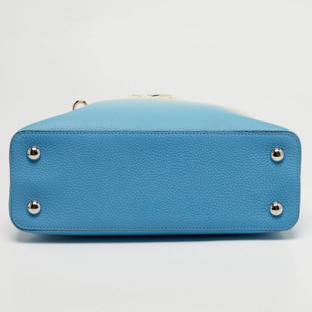 Louis Vuitton Capucines Blue Leather Top Handle Bags