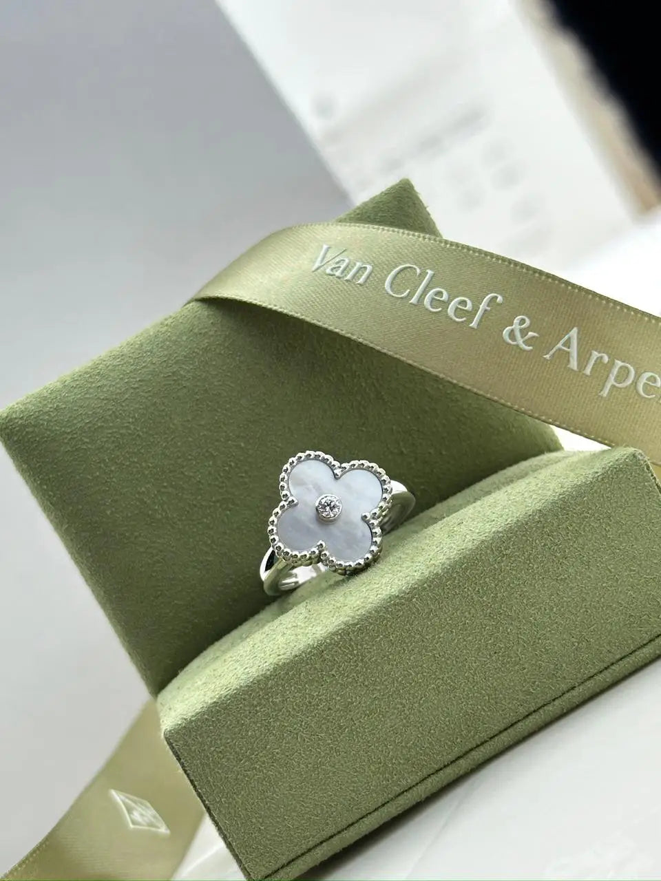 Van Cleef And Arpels Vintage Alhambra Ring Size 54 VCARF48900