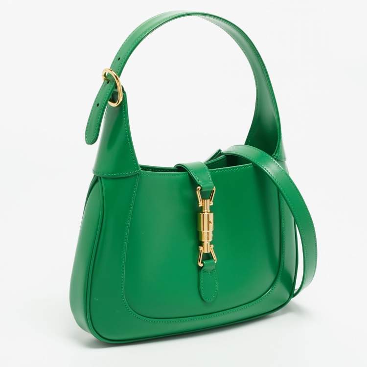 Gucci Jackie 1961 Small Green Smooth Leather Hobo