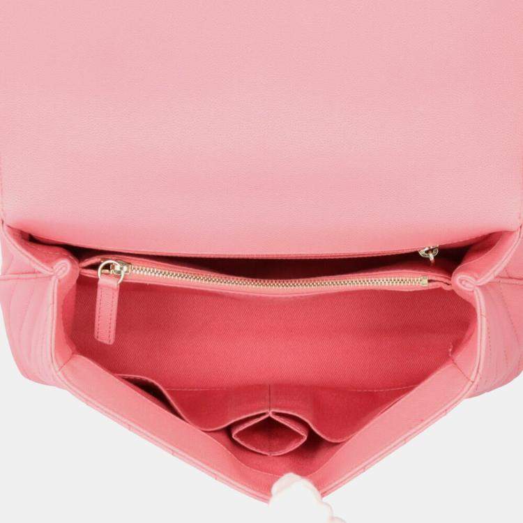 Chanel Coco Handle Pink Caviar Leather Shoulder Bag