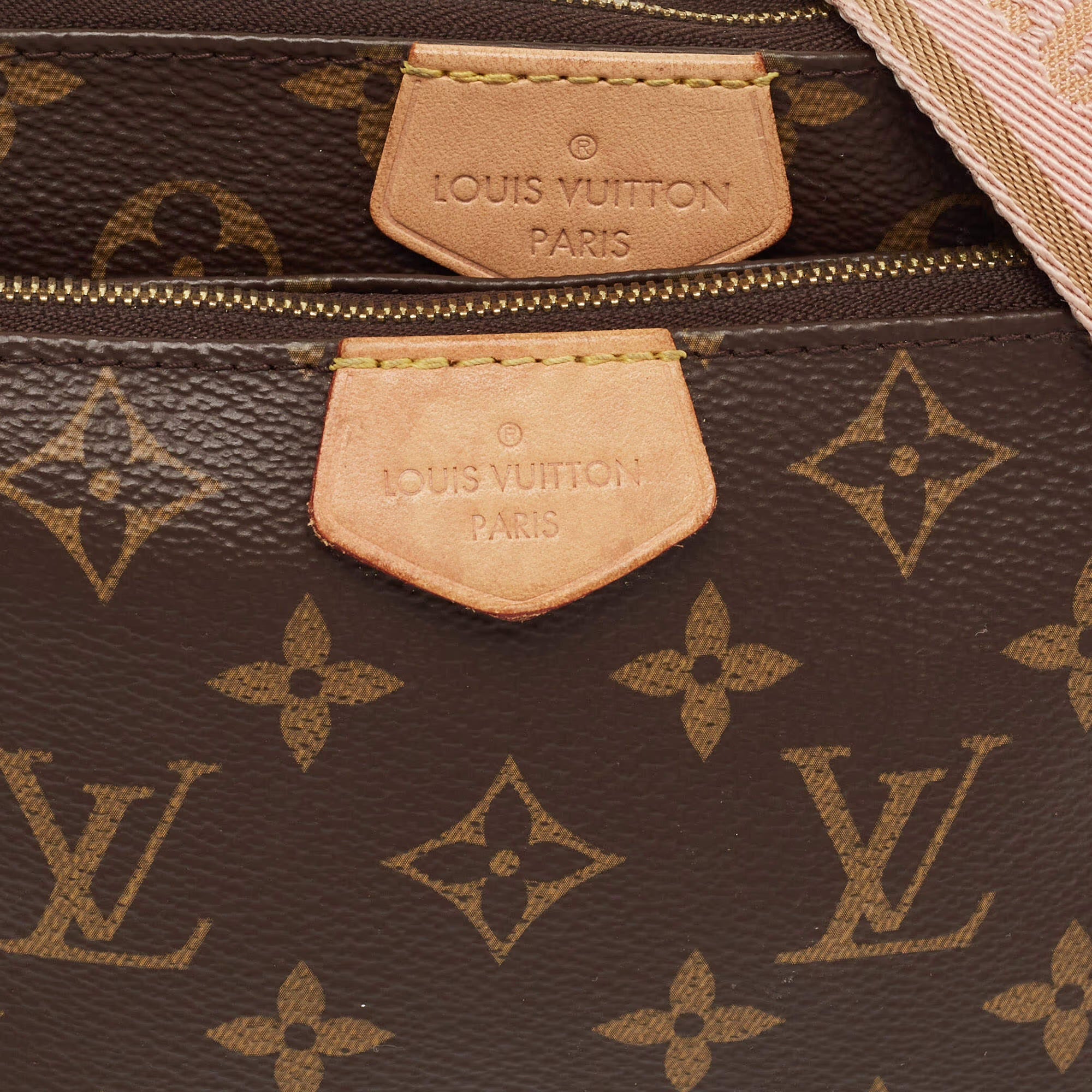 Louis Vuitton Multi Pochette Accessories Rose Monogram Canvas Bag