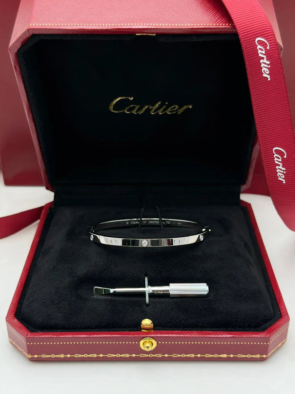 Cartier Love 6 Diamonds Bracelet Size 17