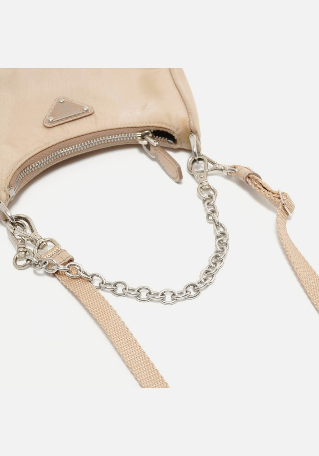 PRADA Nylon 2-Way Mini Shoulder Bag beige