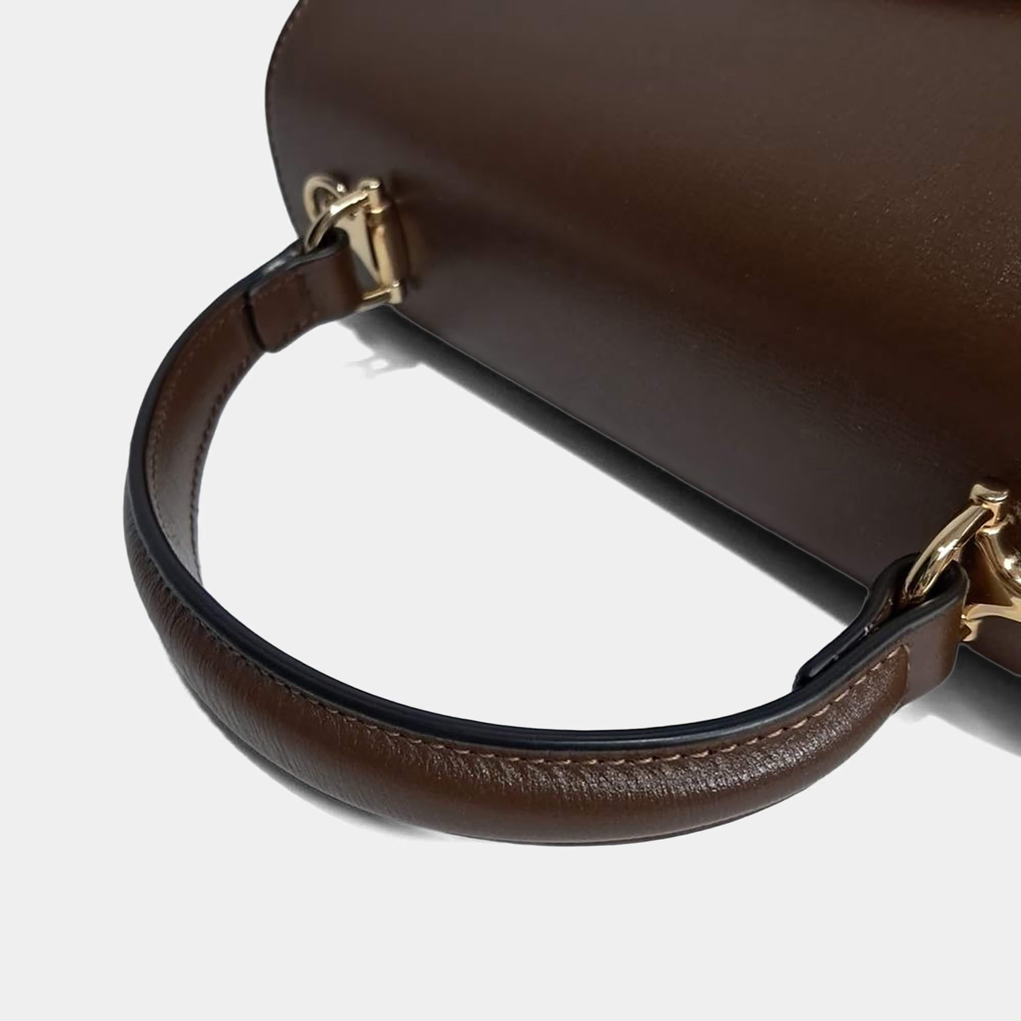 Gucci Brown Leather Horsebit 1955 Tote And Shoulder Bag