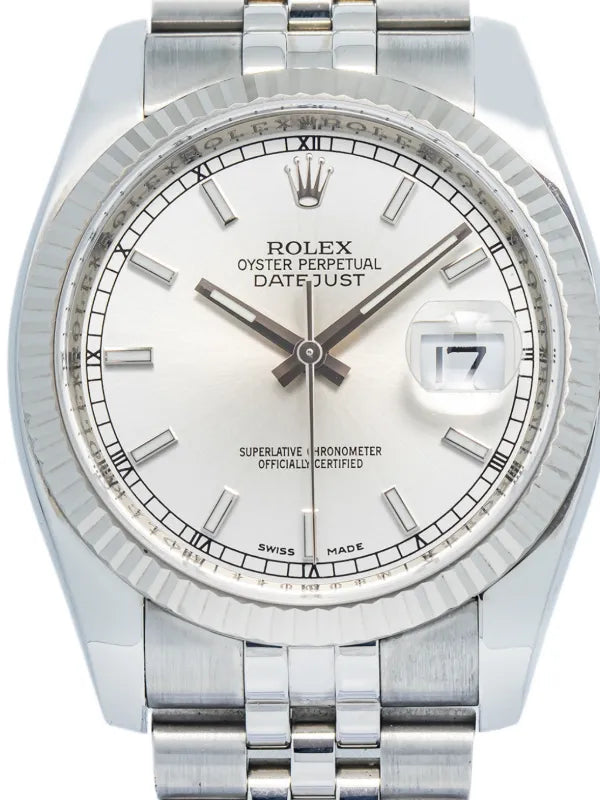 Rolex Datejust fluted bezel 36mm watch