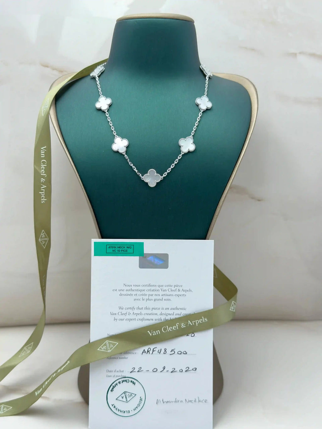 Van Cleef And Arpels Vintage Alhambra 10 Motifs Necklace