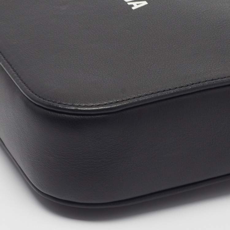 Balenciaga Everyday Small Black Leather Camera Crossbody Bag