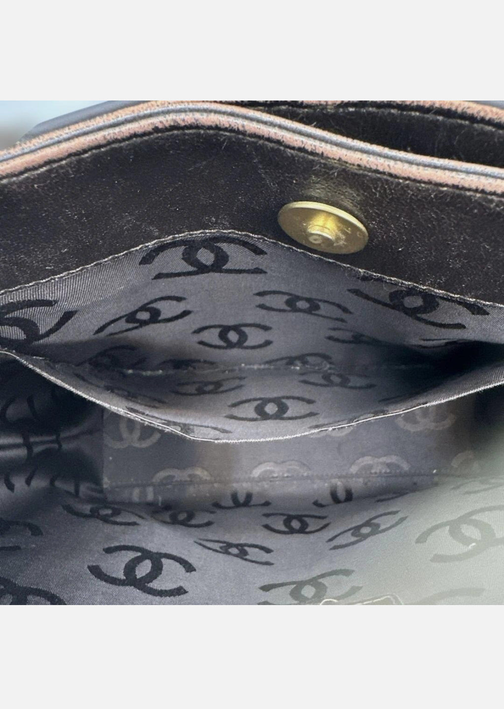 Chanel Wild Stitch Coco Mark Tote Bag Brown Quilted Leather