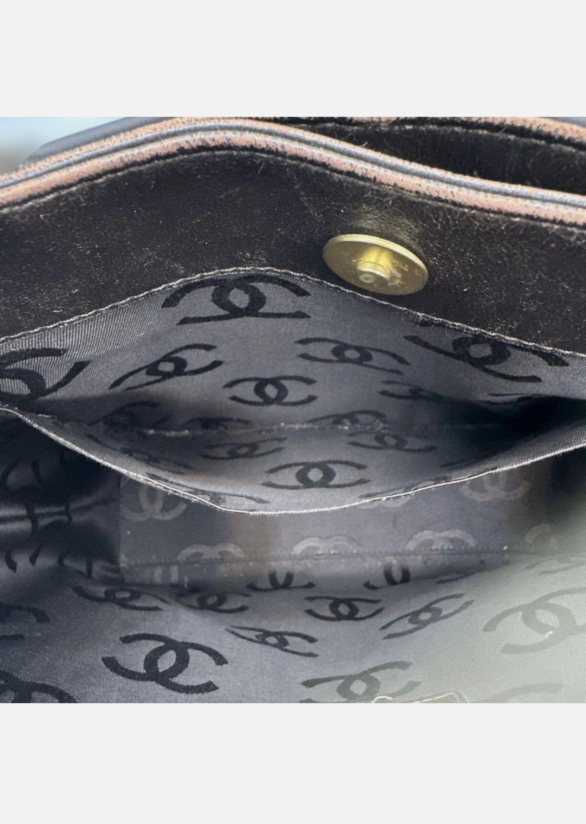 Chanel Wild Stitch Coco Mark Tote Bag Brown Quilted Leather