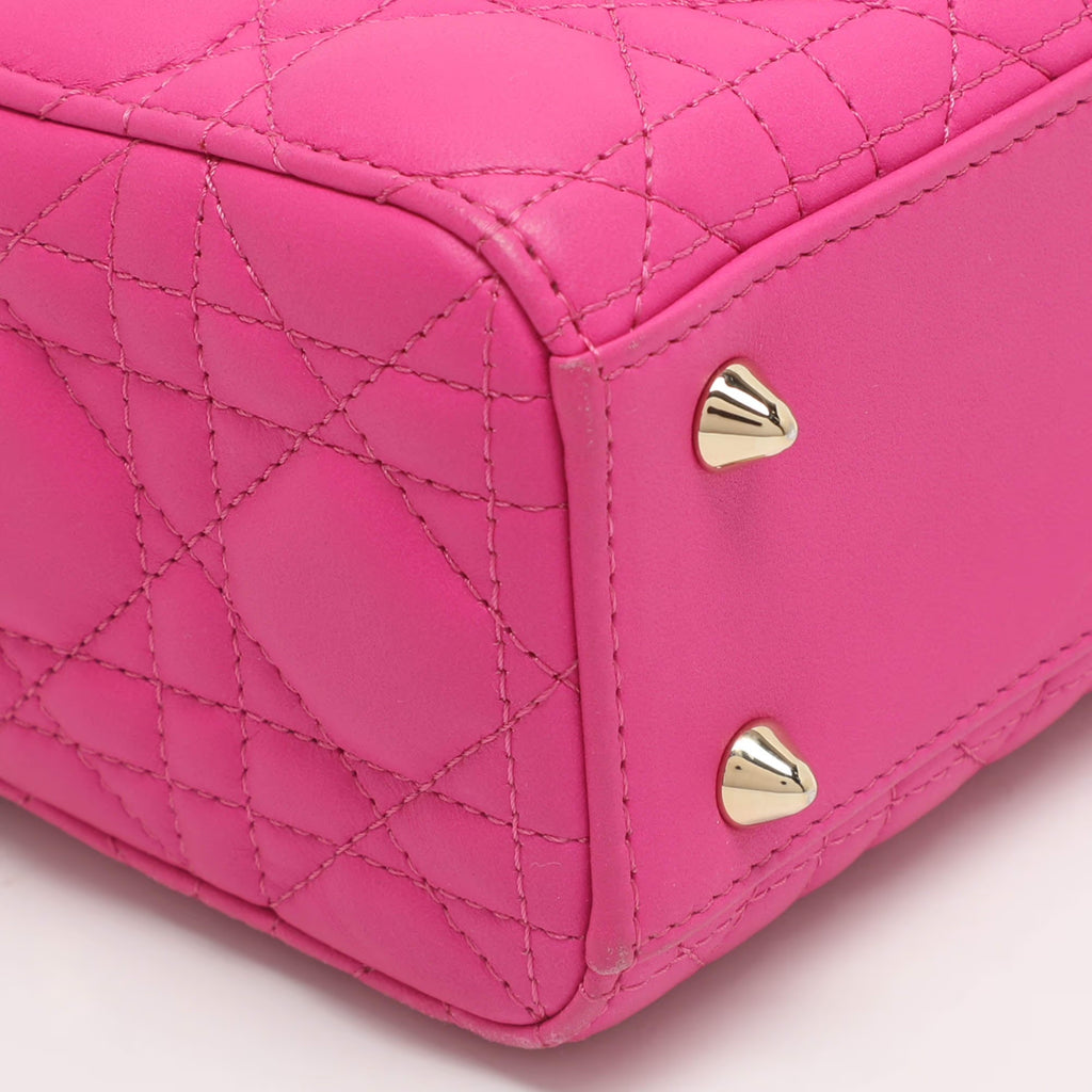 Dior Lady Dior My ABCDior Small Pink Cannage Leather Tote