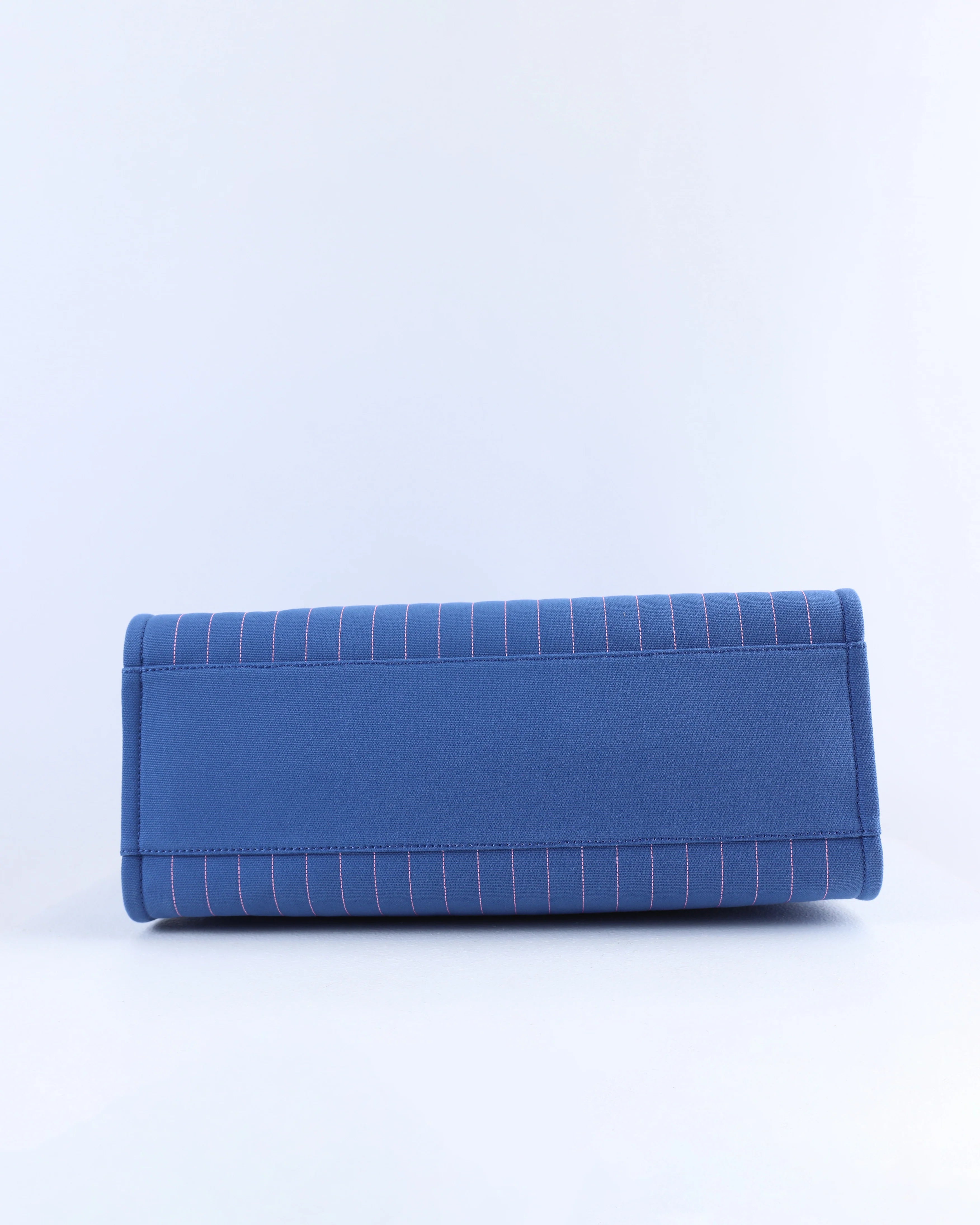 Chanel Deauville Large Blue/Pink Striped Tote Bag