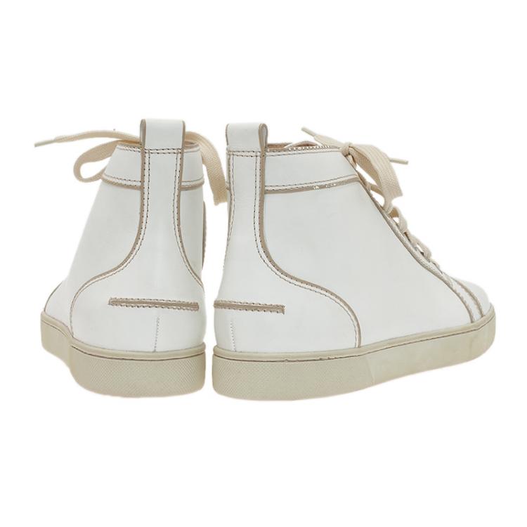 Christian Louboutin White Leather Louis Sneakers Size 41
