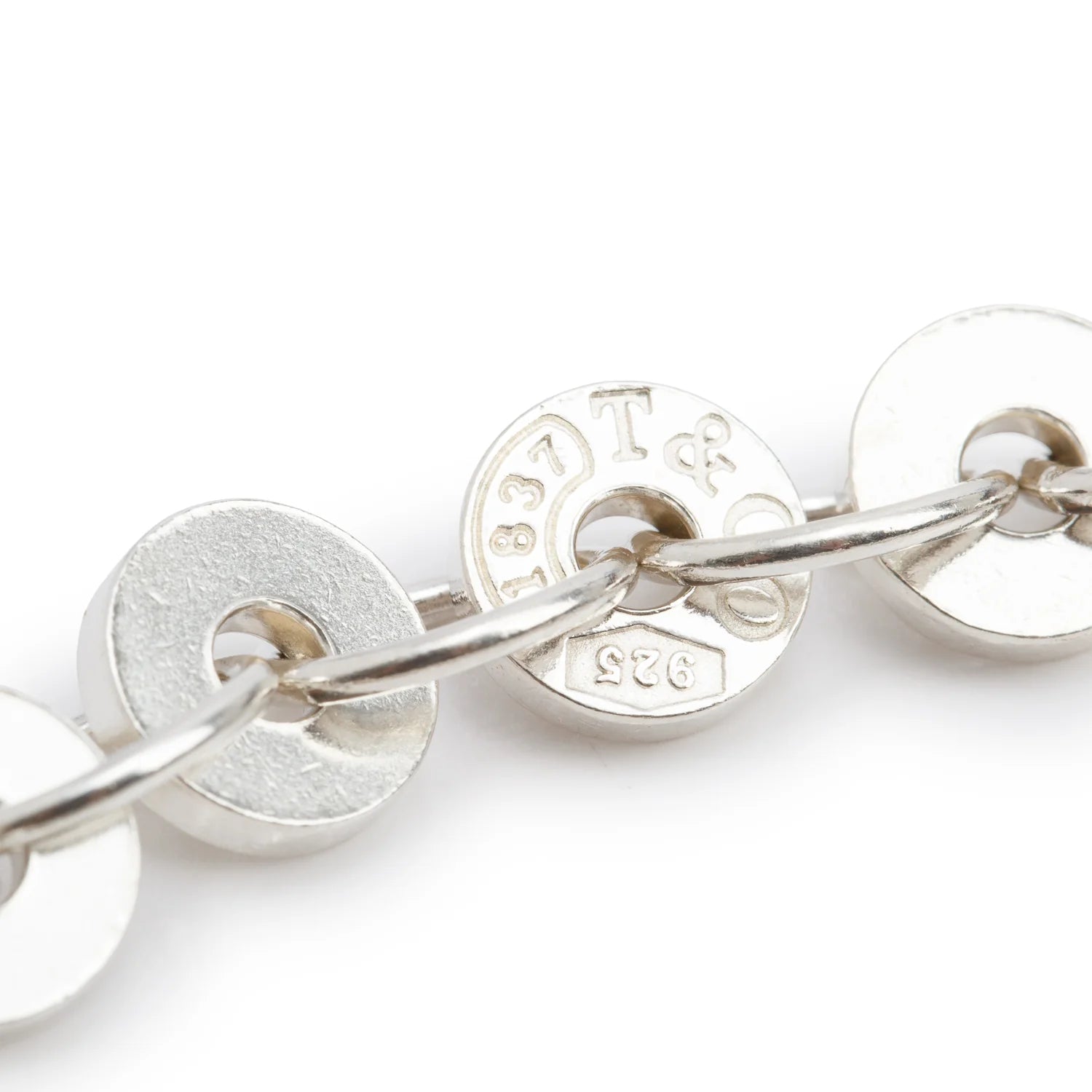 Tiffany & Co Sterling Silver 1837 Circle Link Bracelet