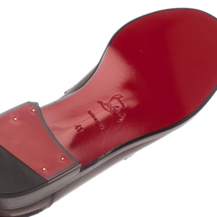 Christian Louboutin Brown Leather De Sailly Loafers Size 41