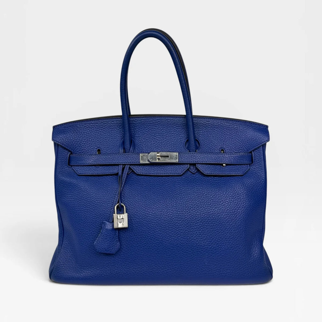 HERMÈS BIRKIN 35 ELECTRIC BLEU TOGO LEATHER WITH PALLADIUM HARDWARE