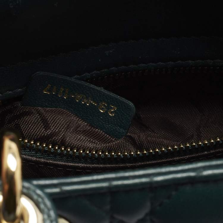 Dior Lady Dior My ABCDior Small Green Cannage Leather Tote