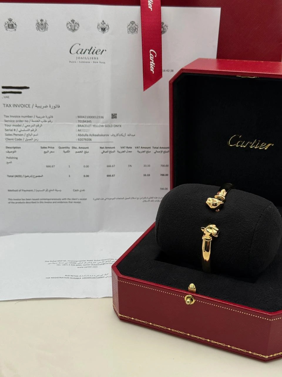 Cartier Panthere De Cartier Bracelet Size 17