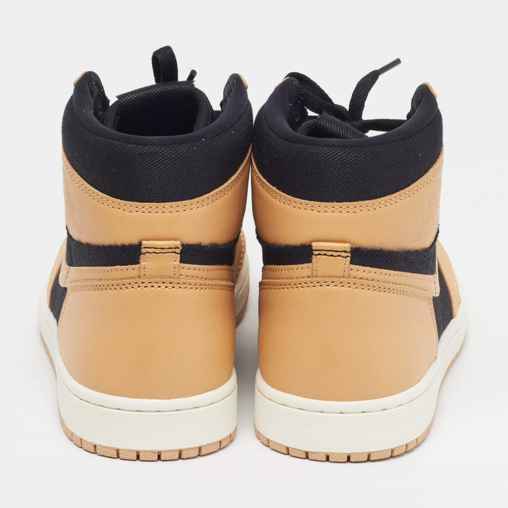 Air Jordans Jordan 1 Retro OG Heirloom Size 44 Beige/Black Leather and Canvas High Top Sneakers