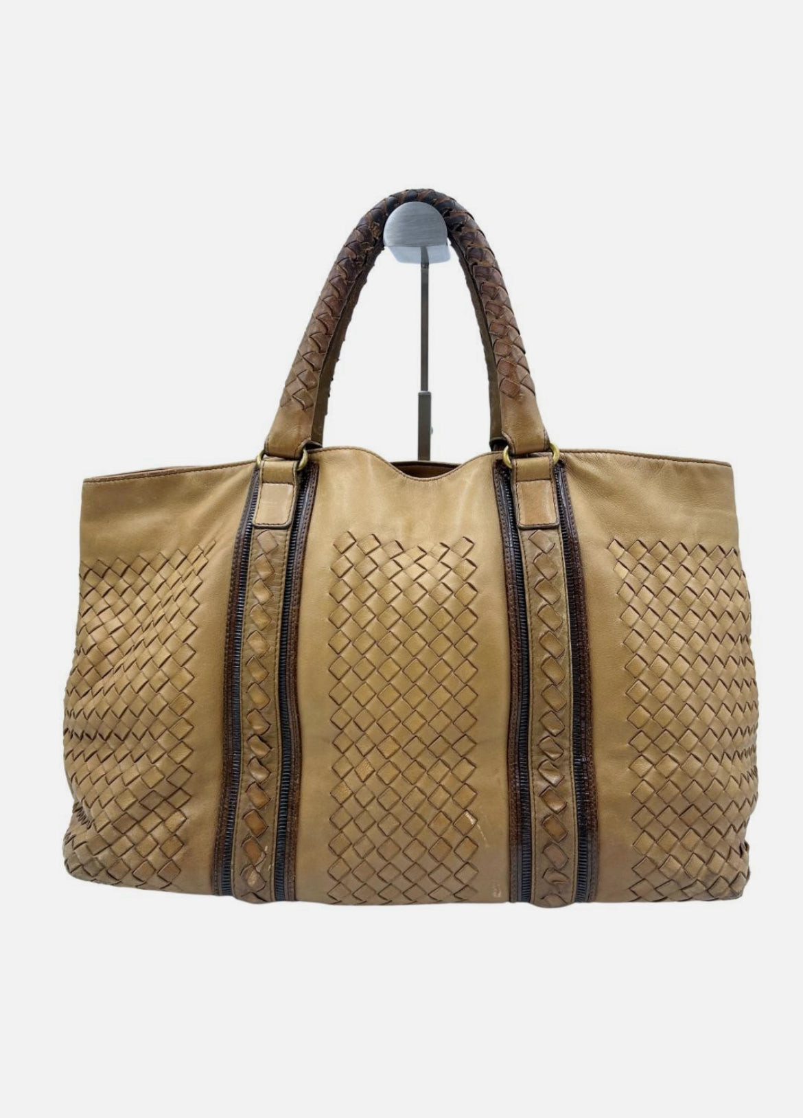 Bottega Veneta Intrecciato Leather Tote Bag Brown