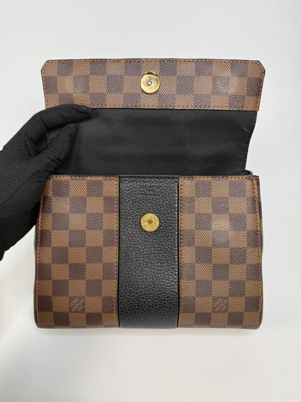 LOUIS VUITTON BOND STREET BB IN DAMIER EBENE WITH GOLD HARDWARE