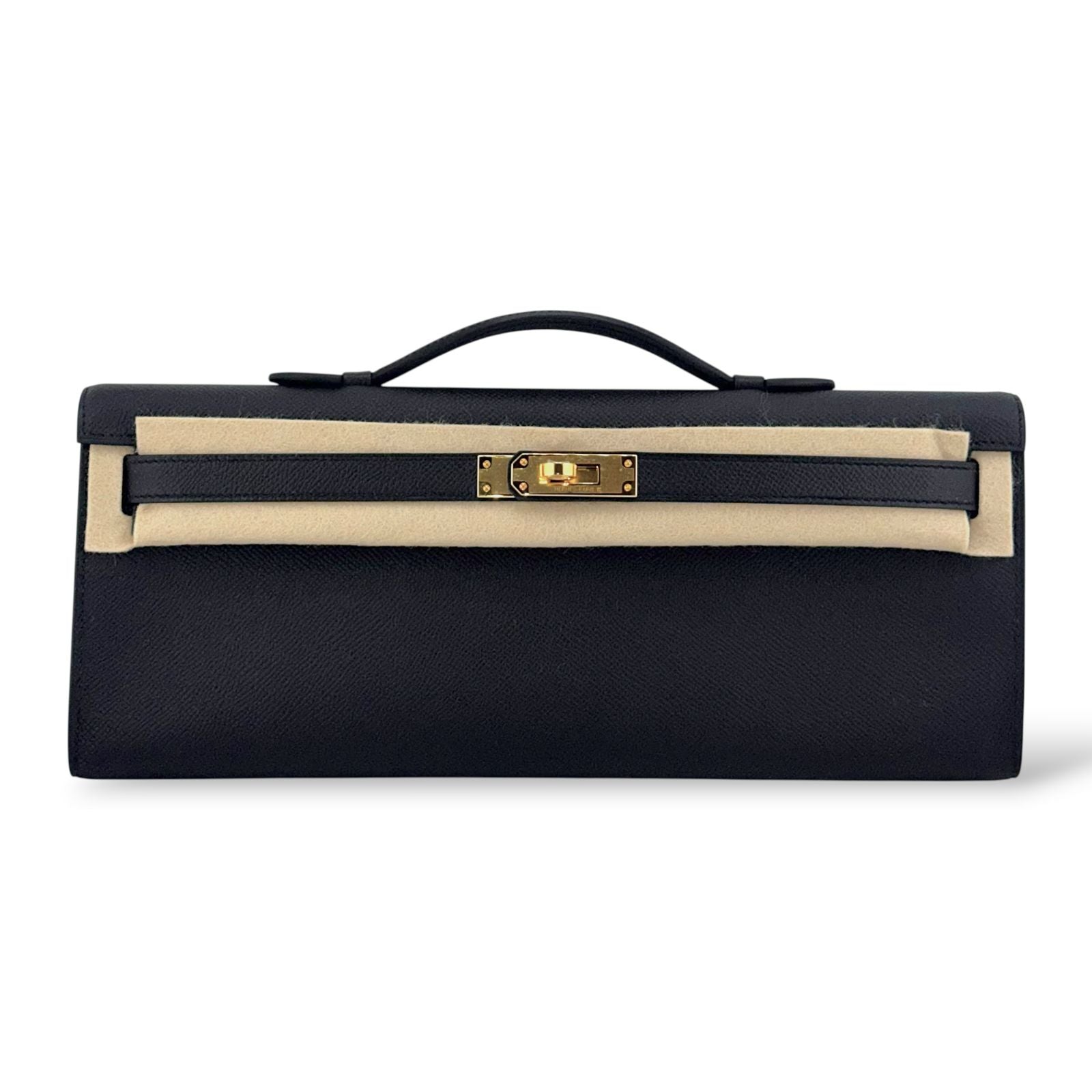 Hermes Kelly Cut Black Epsom GHW