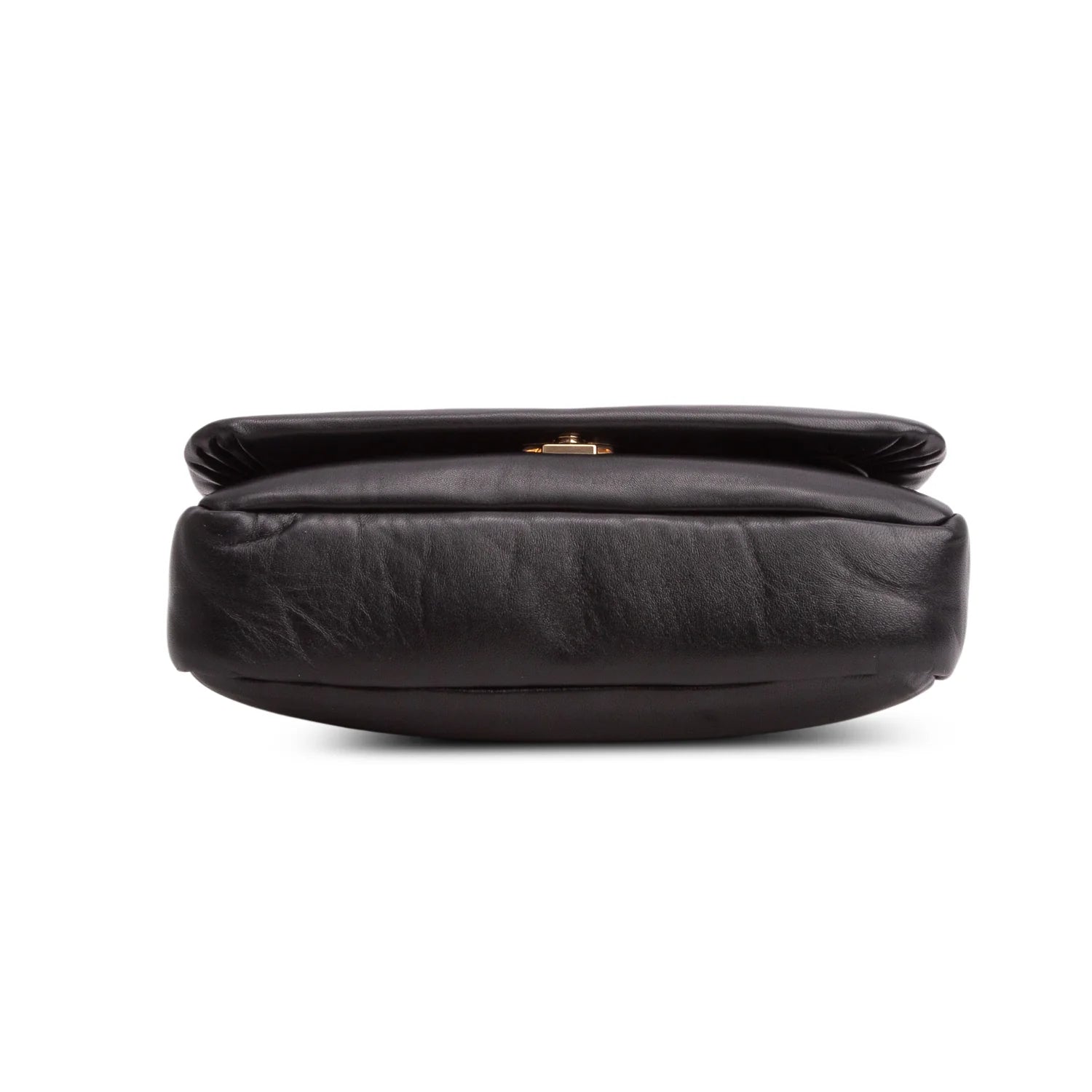 Gucci Black Lambskin Small GG Milano Top Handle Shoulder Bag
