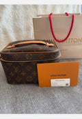 LOUIS VUITTON Mini Monogram Vanity Case Bag Pouch Brown