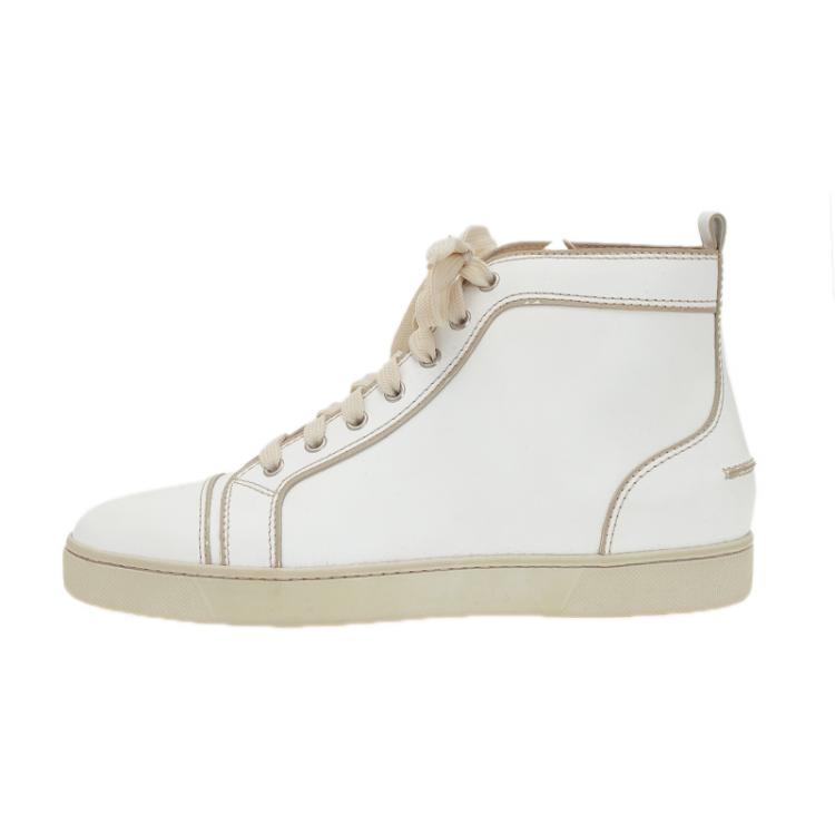 Christian Louboutin White Leather Louis Sneakers Size 41