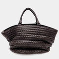 Bottega Veneta Brown Leather Mesh Tote Bag