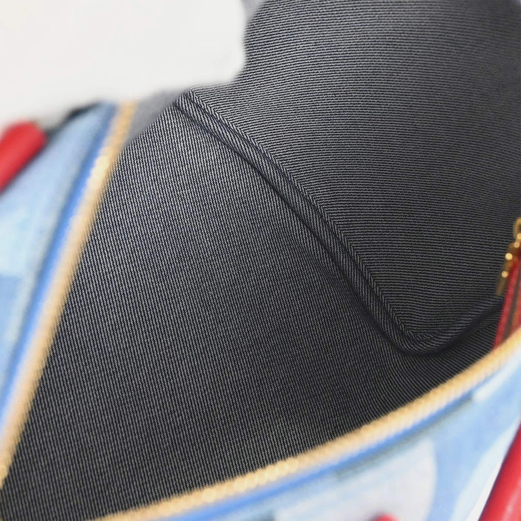 Louis Vuitton Speedy Bandouliere 30 Blue Denim Satchel Bag