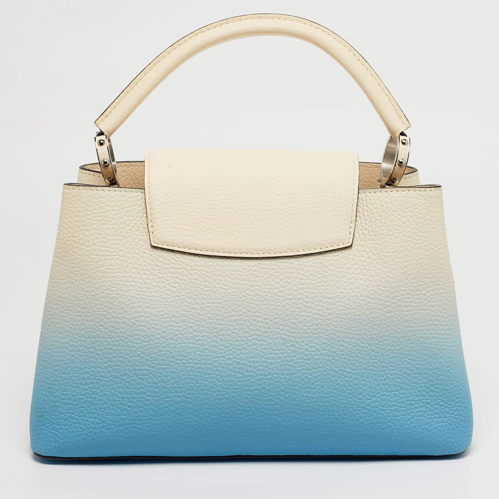 Louis Vuitton Capucines Blue Leather Top Handle Bags
