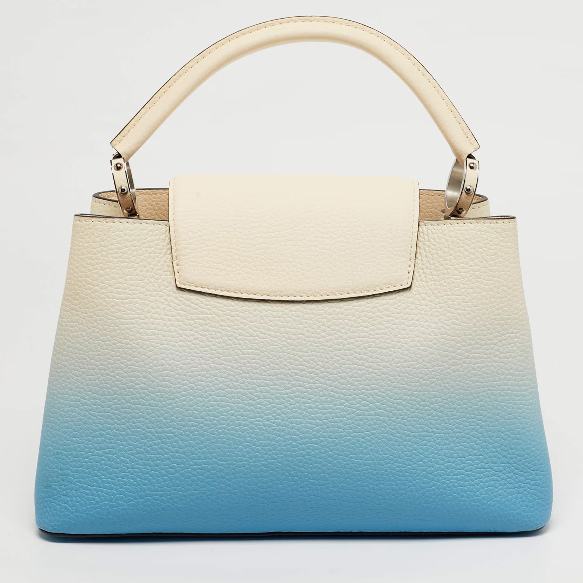 Louis Vuitton Capucines Blue Leather Top Handle Bags