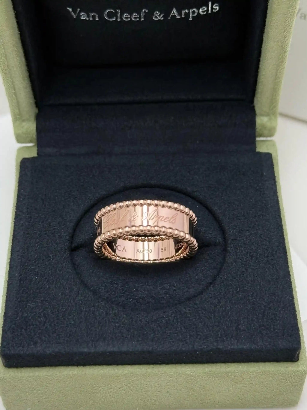 Van Cleef And Arpels Perlee Signature Ring Size 58