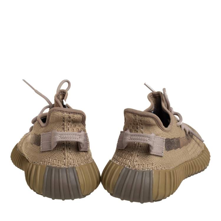 Yeezy x adidas Brown Knit Fabric Boost 350 V2 Earth Sneakers Size 38 2/3