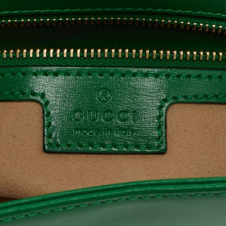Gucci Jackie 1961 Small Green Smooth Leather Hobo