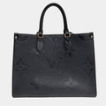 Louis Vuitton Black Leather Empreinte on the Go MM