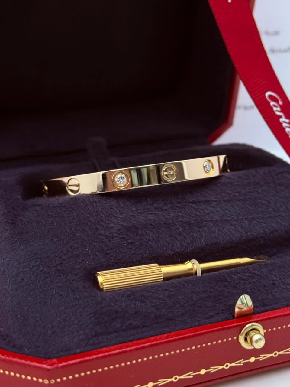Cartier Love 4 Diamonds Bracelet Size 16