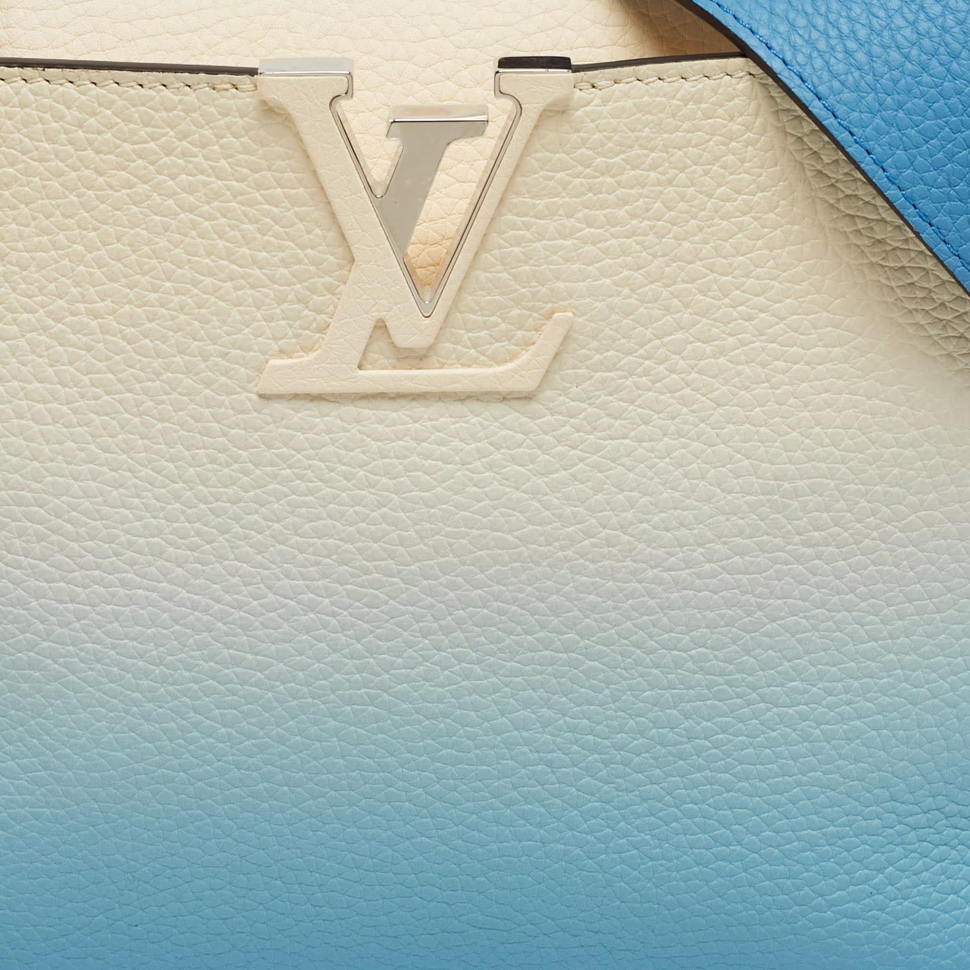 Louis Vuitton Capucines Blue Leather Top Handle Bags