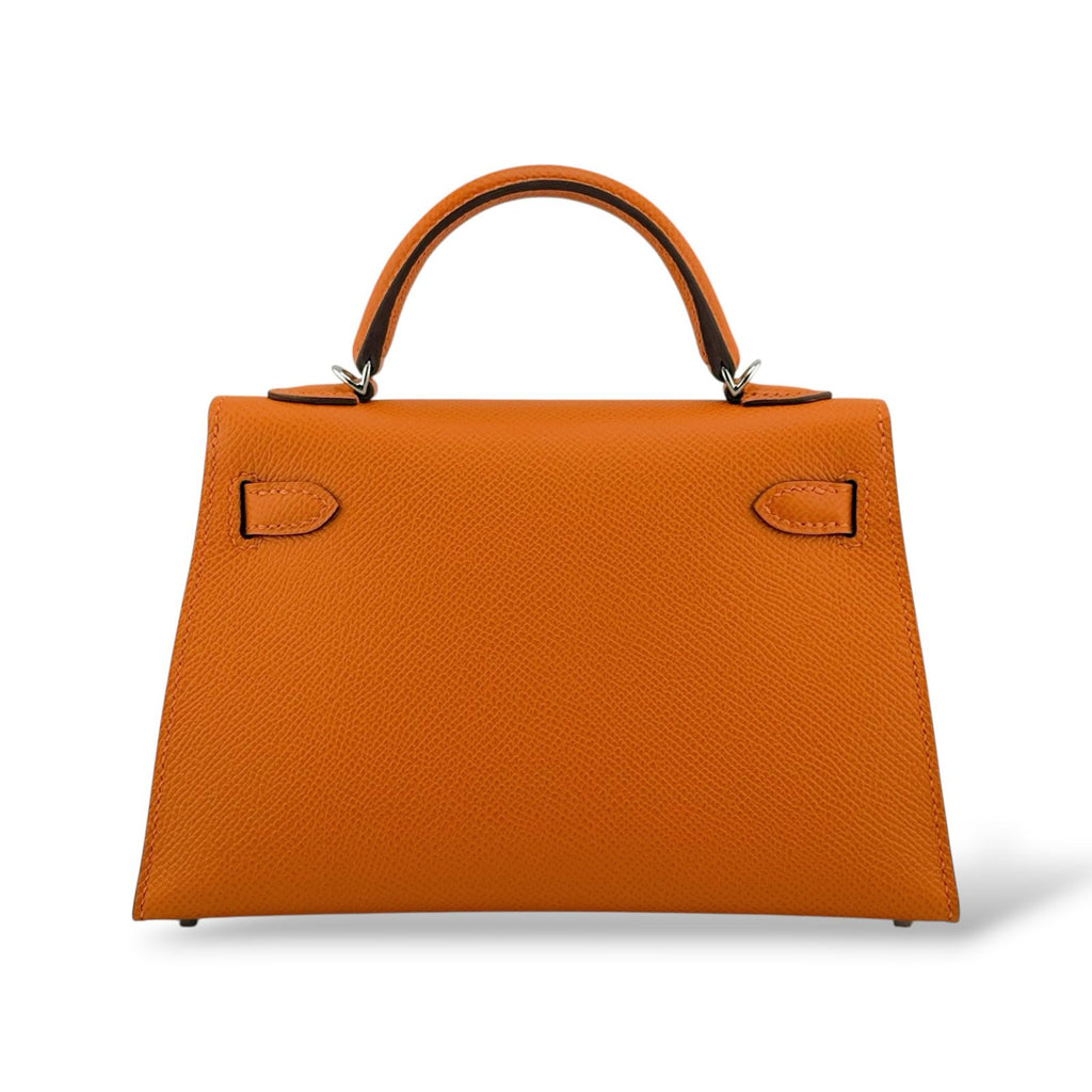 Hermes Kelly Mini Orange Epsom PHW