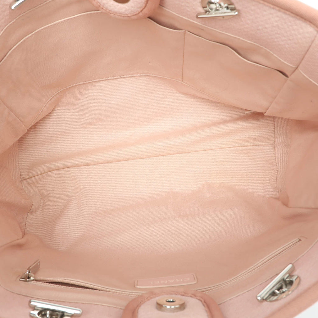 Chanel Deauville Medium Pink Canvas Tote
