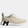 Hermes Bouncing Size 38 Beige Glaise Mesh/Suede Sneakers