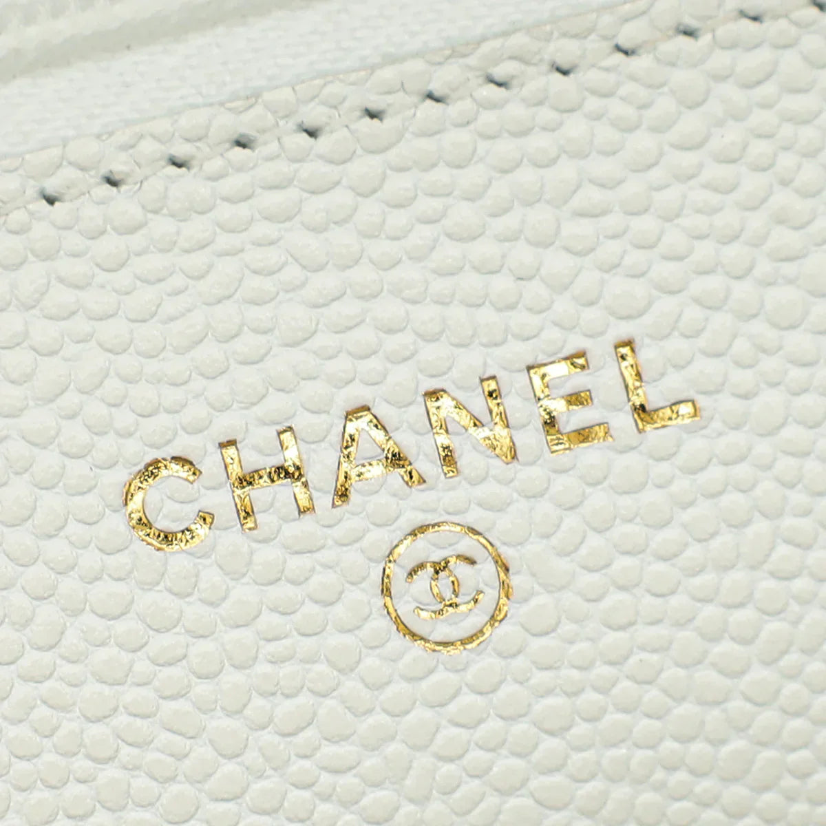 Chanel CC Classic Wallet on Chain White