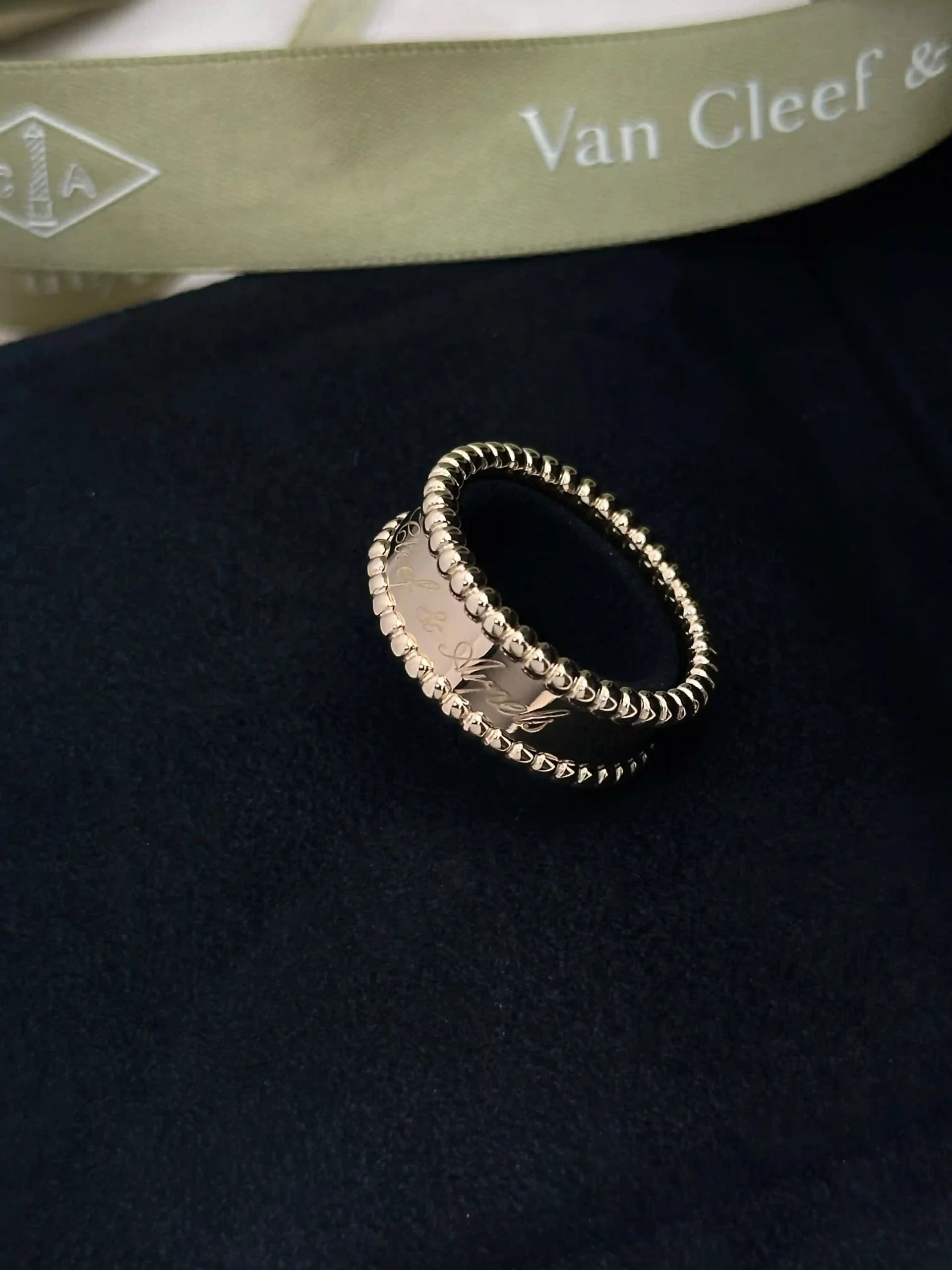Van Cleef Arpels Perlee Signature Ring Size 54