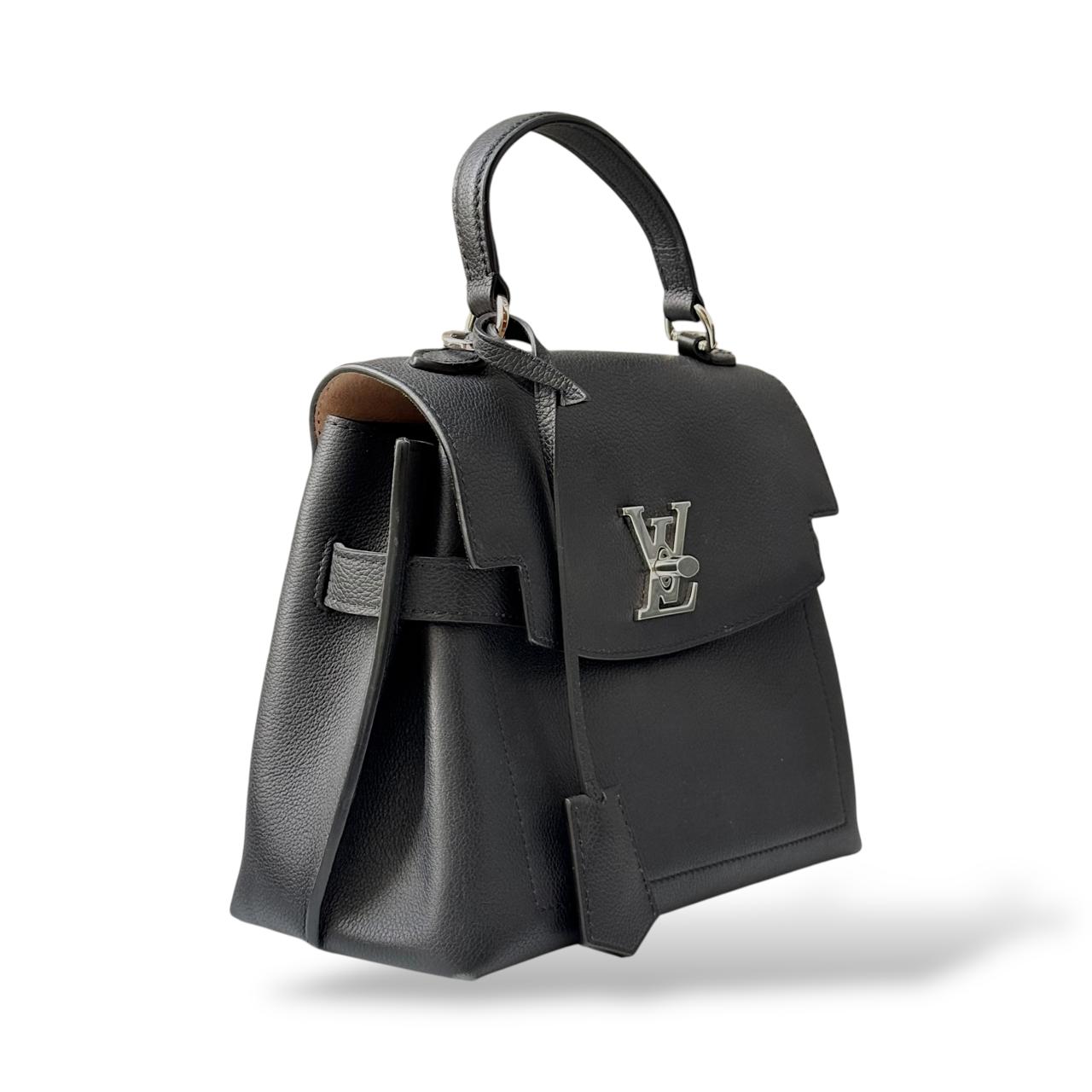 Louis Vuitton Black Leather LockMe Ever BB Bag