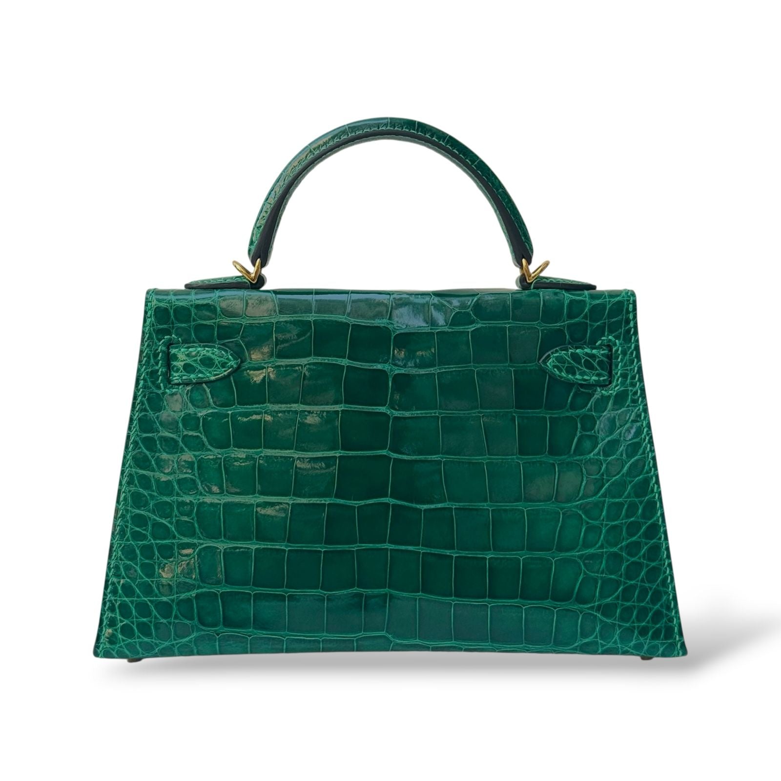 Hermes Kelly Mini Vert Emerald Shiny Alligator GHW