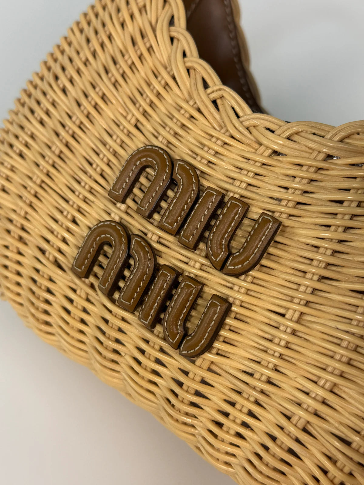 MIU MIU MINI WICKER WANDER BAG