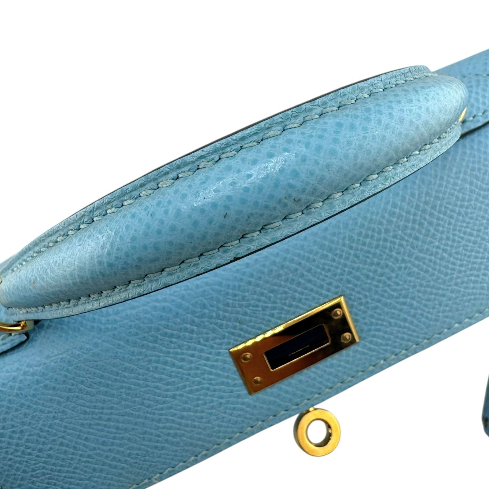 Hermes Mini Kelly Bleu Celeste Epsom PHW
