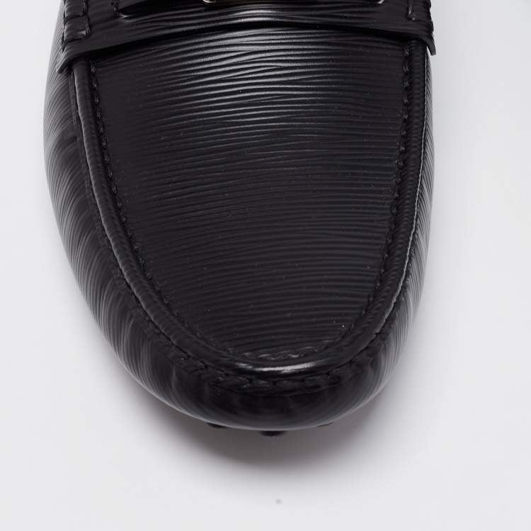 Louis Vuitton Black Epi Leather Major Loafers Size 44.5