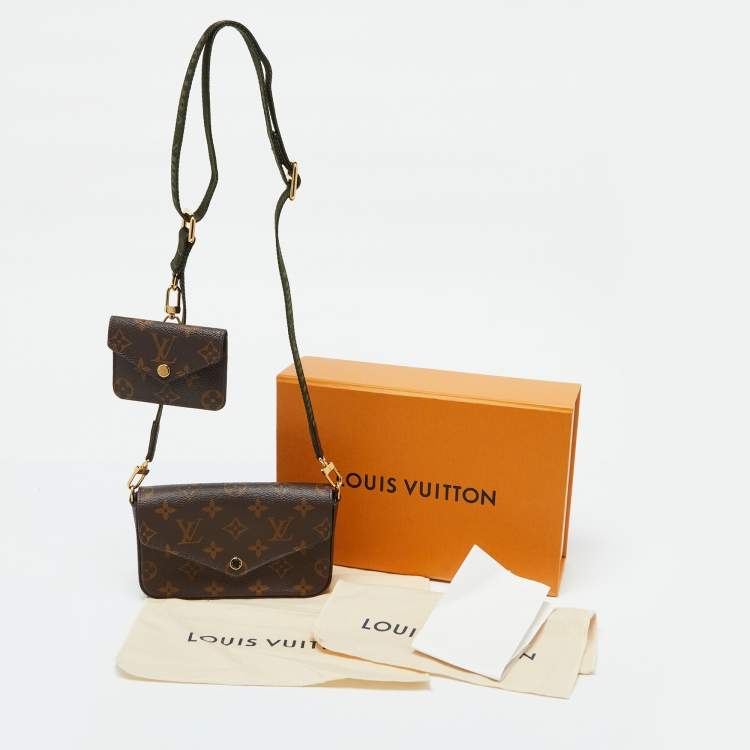 Louis Vuitton Khaki Monogram Canvas Félicie Strap & Go Bag